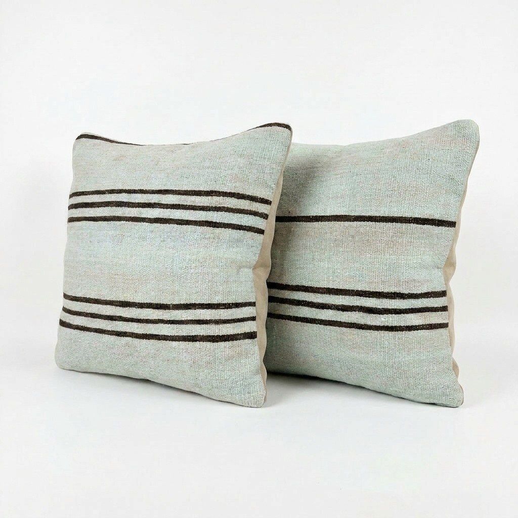 Oushak Kilim Kussenhoes 49 x 50 cm, Set van Twee photo furniture