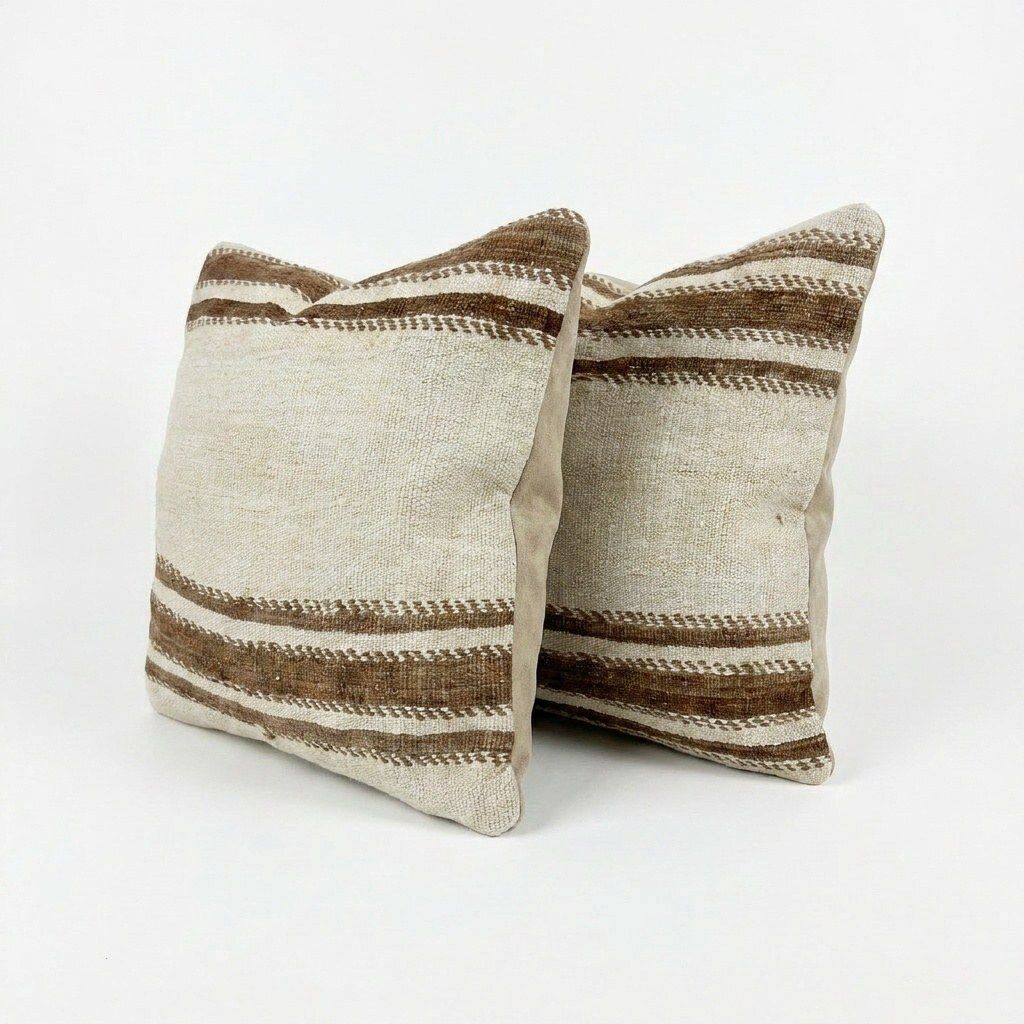 Turkse kilim kussenhoes 50 x 50 cm, set van twee photo furniture