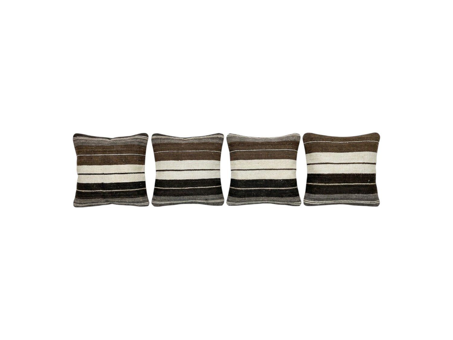 Turkische Kilim Lendenkussen Hoes 60 x 40 cm, Set van Vier
