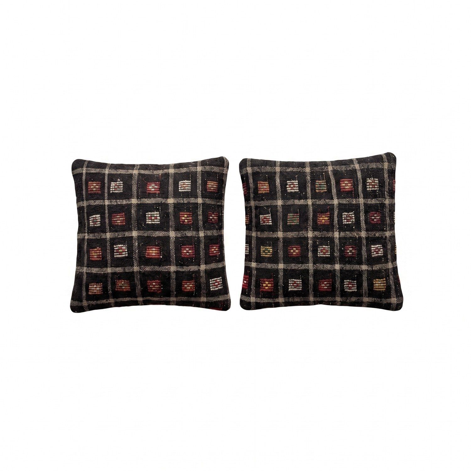 Turkische Kilim Kussenhoes 60 x 60 cm, Set van Twee