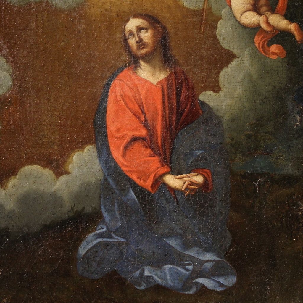 photo buy Antiek Italiaans schilderij – Christus met engelen, 17e eeuw