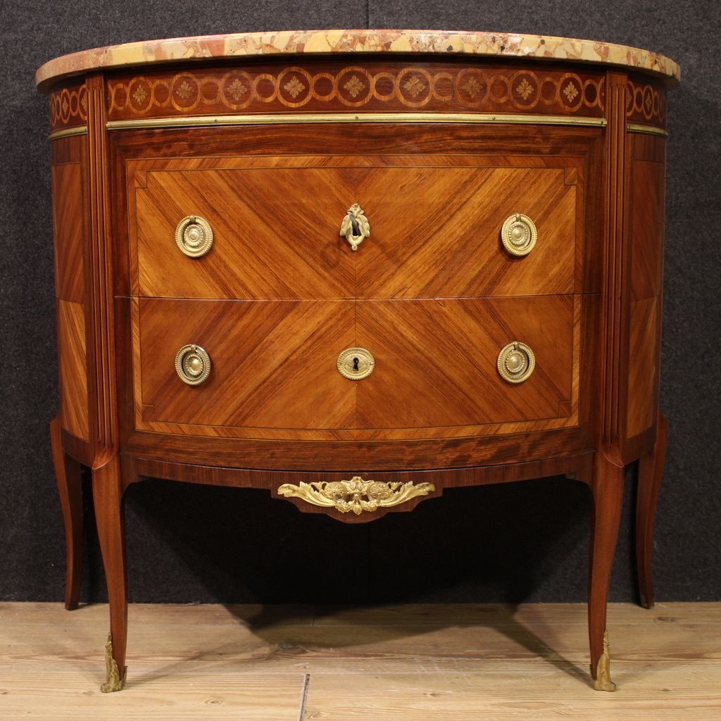 20th Century French Louis XVI Style Half Moon Commode photo buy