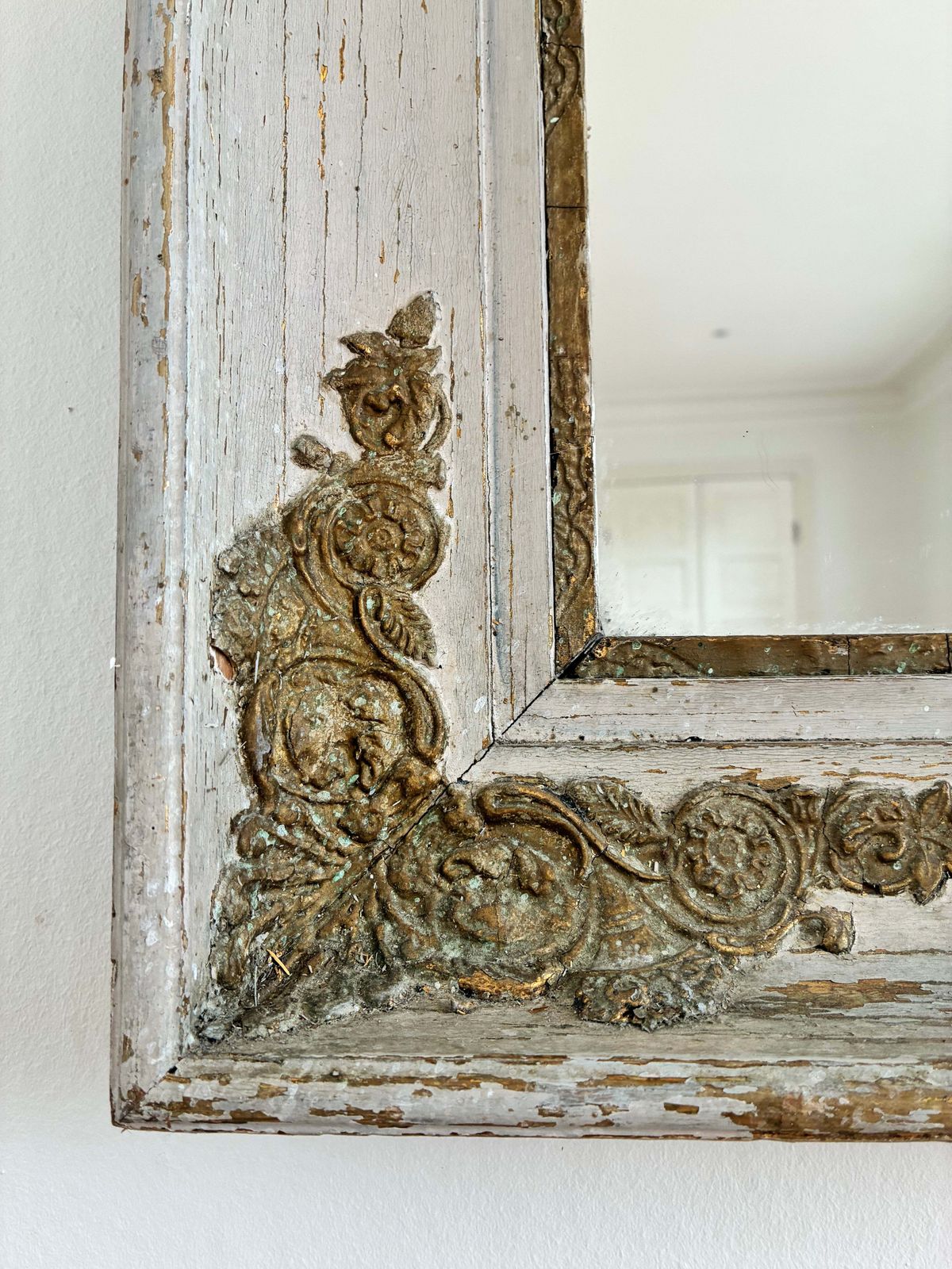 Antieke Napoleon III Verguld Houten Franse Wandspiegel, 19e Eeuw photo buy