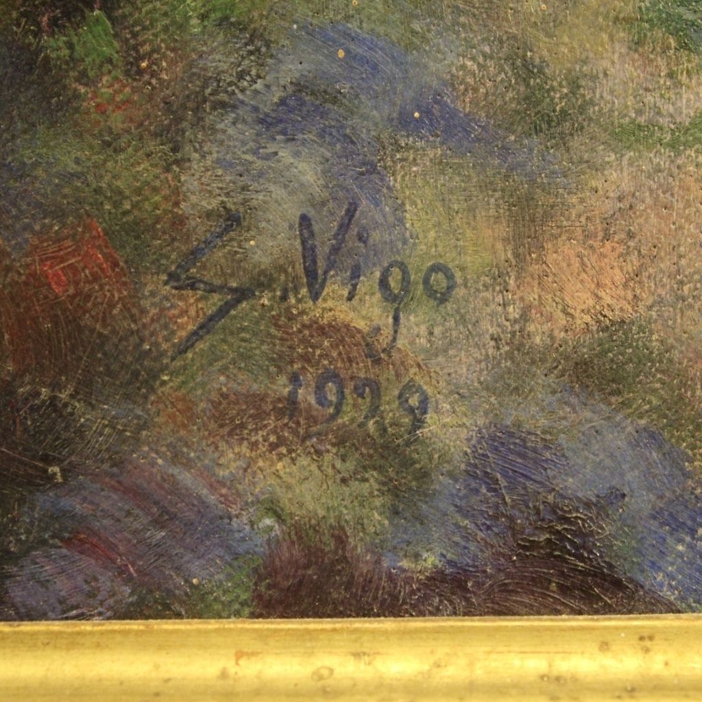 Italian Painting Madonna Dated 1929 photo furniture