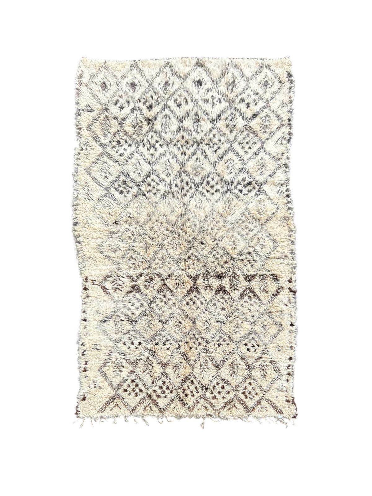 Tapis Beni Ourain berbère marocain vintage, 190 x 340 cm, tapis marocain berbère, tapis marocain Beni Ourain. photo furniture