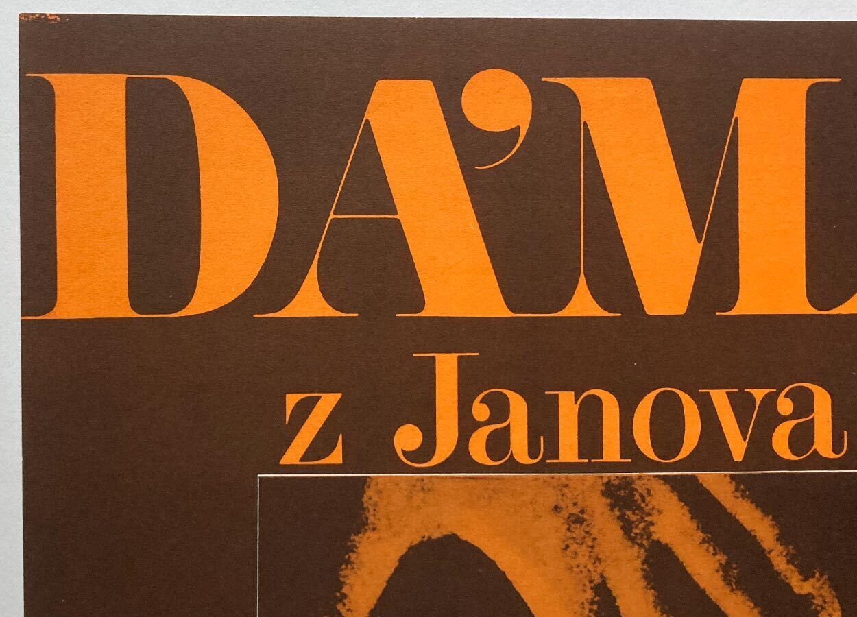 Original Film Poster, The Lady Of Genoa, Zdenek Ziegler, 1970, Genuine Czech Vintage Print photo Art