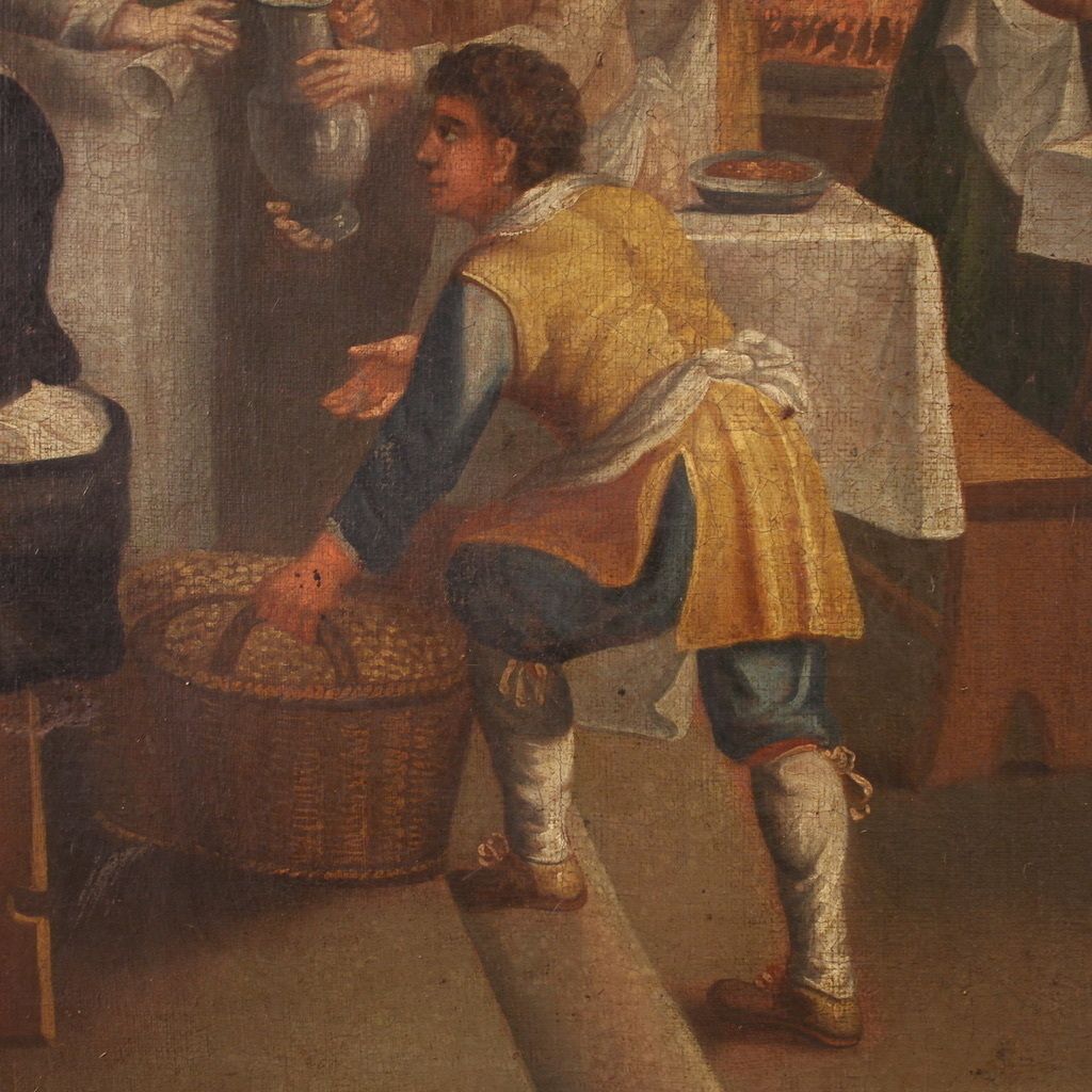 19e-eeuws Frans schilderij, genrescène met bruiloft photo buy