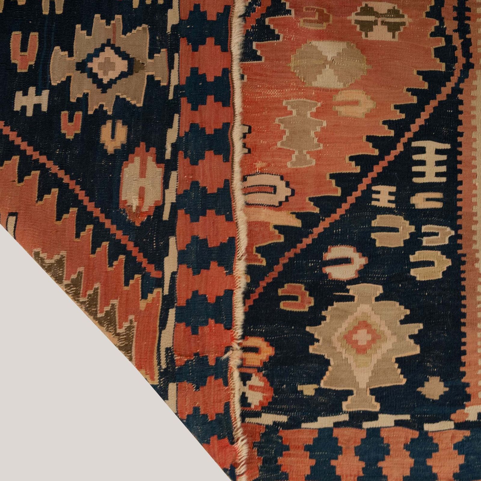 Large Vintage Hand Knotted Caucasian Kazak Kilim Runner   370 × 165 Cm. photo 1930.0
