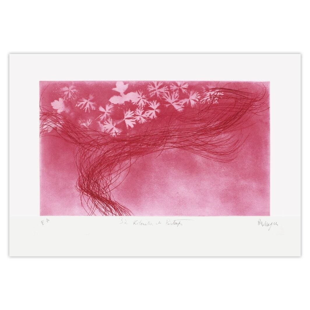 Jean Messagier Signed Aquatint Ap213   32 Kilomètres De Printemps 1974