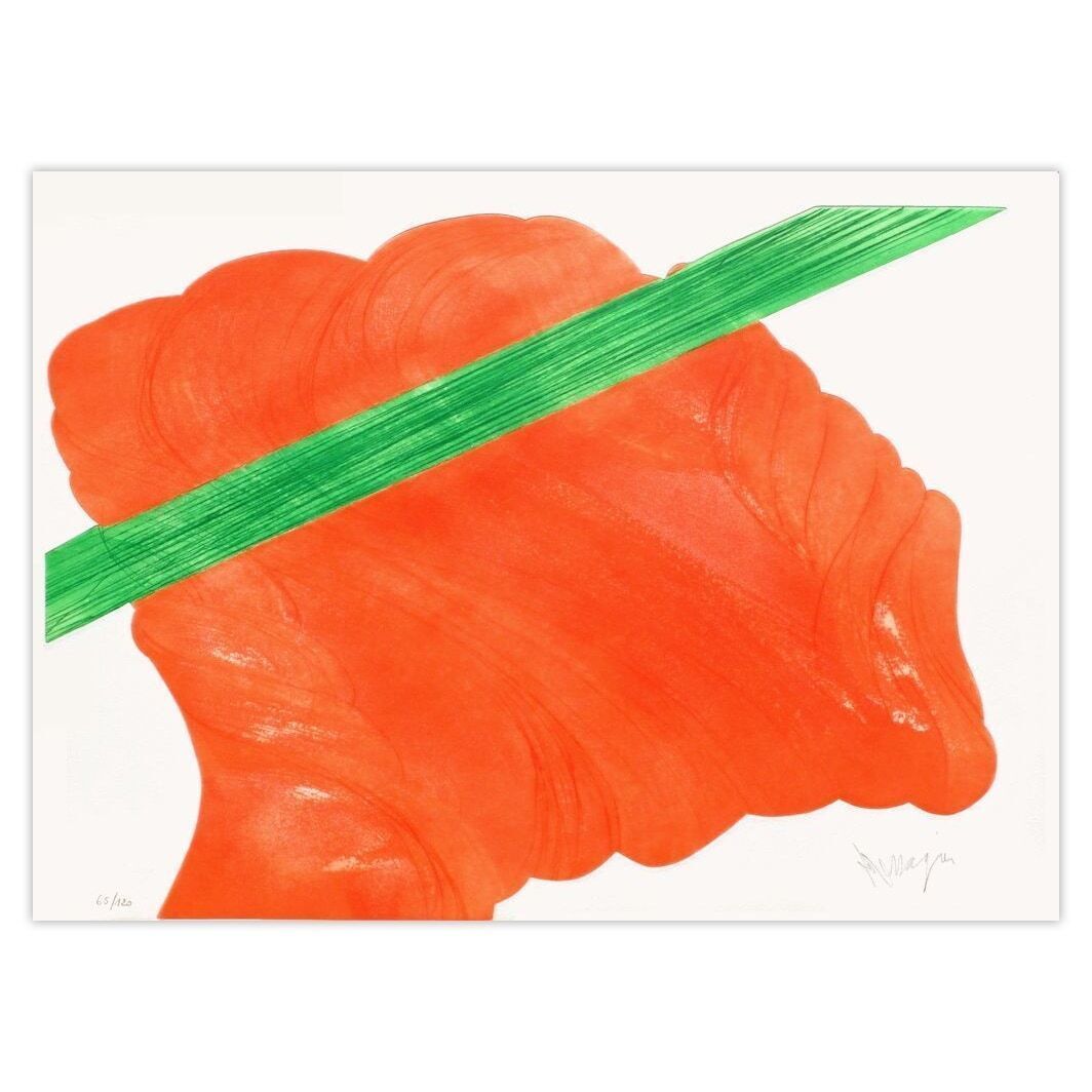 Jean Messagier Gesigneerde Aquatint Ap224 Parfums Perpendiculaires 1974