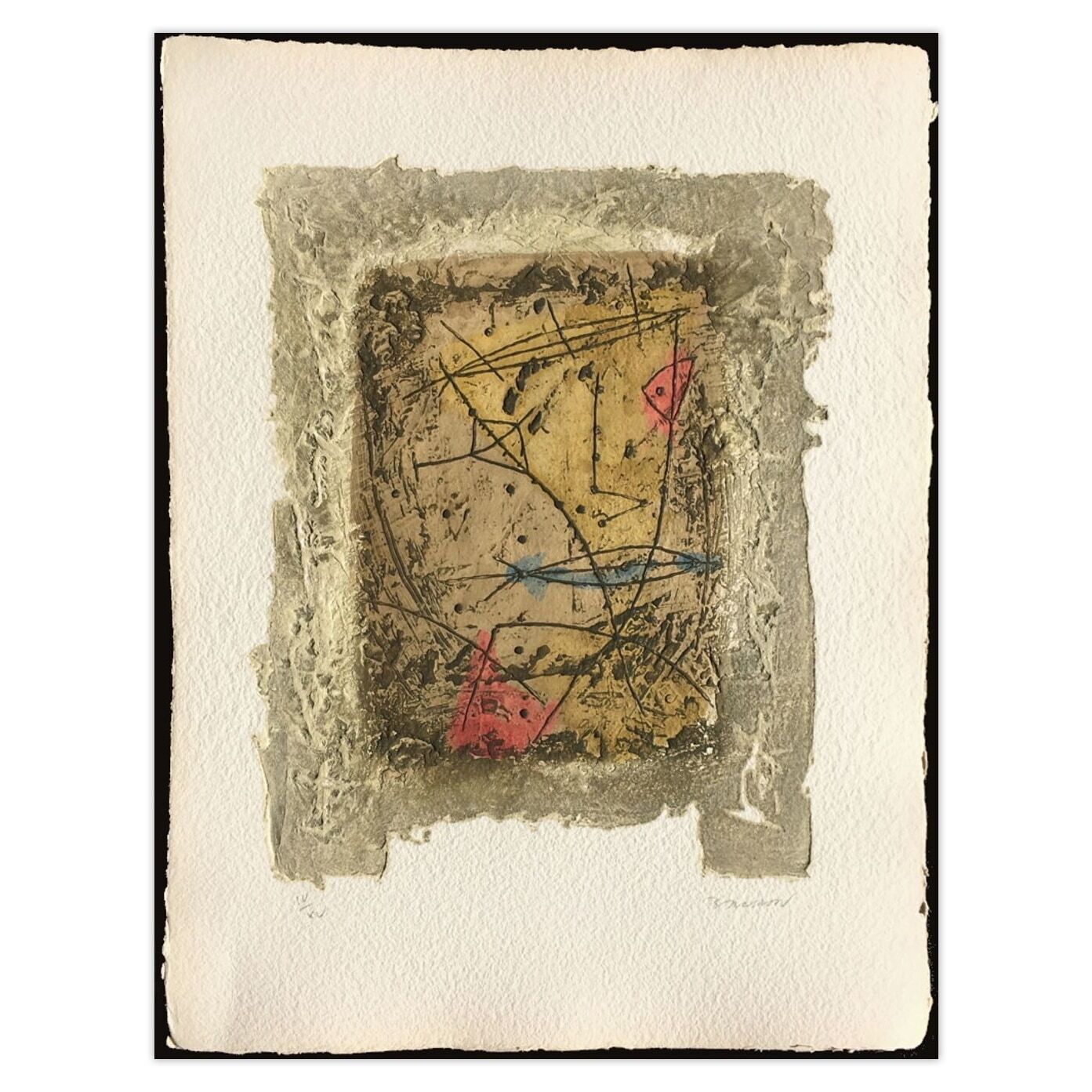 Pierre Marie Brisson Signed Carborundum Etching Visagisme 1988