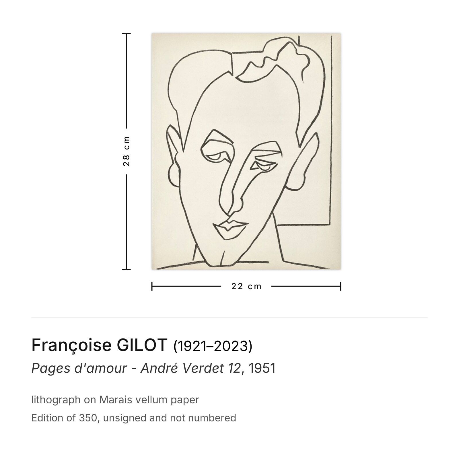 Françoise Gilot Lithografie Pages D'amour André Verdet 12 1951 photo furniture