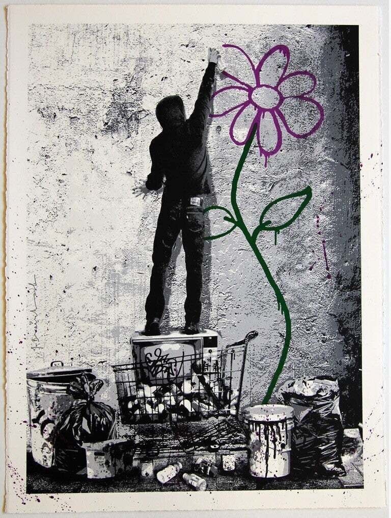 Eternity   Zeefdruk van Mr Brainwash, met handtekening, oplage van 150