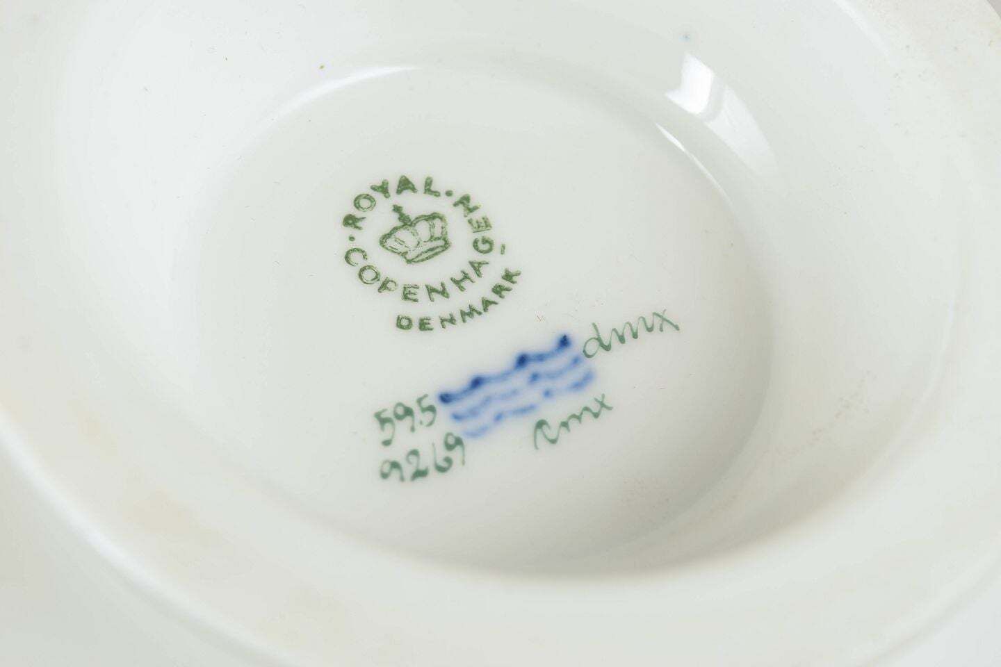 Royal Copenhagen Golden Basket. Pair Of Porcelain Compotes, 1970/80s. photo Home Decor
