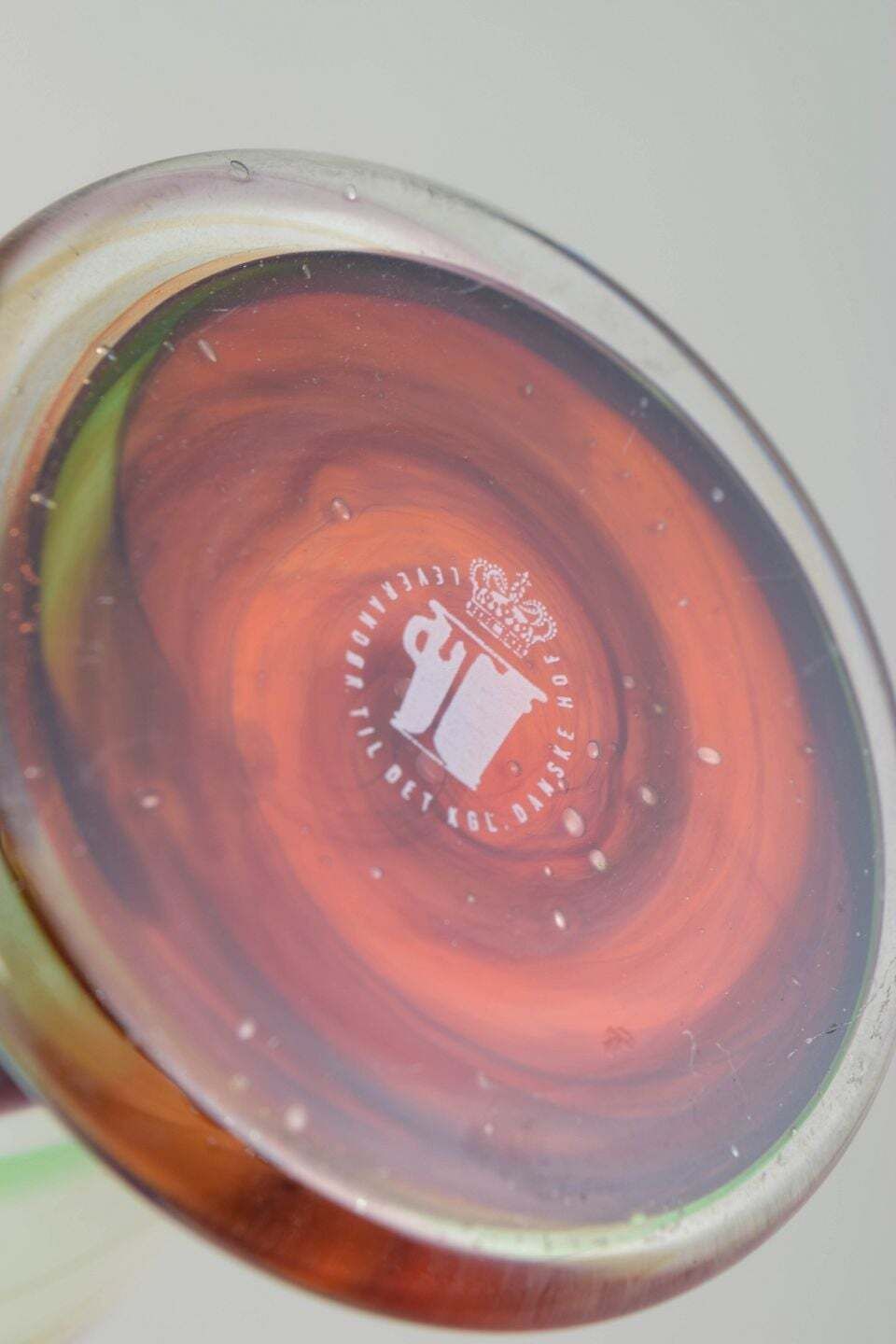 Vase en verre soufflé Holmegaard, série « Cascade », par Per Lütken, années 1970 photo Décoration