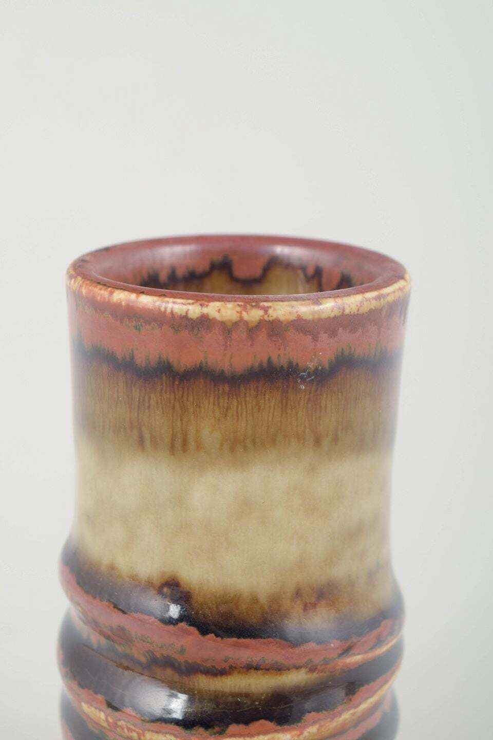 Olle Andersson voor Rörstrand. Stoneware vaas met veelkleurig glazuur, jaren 1960/70 photo for sale