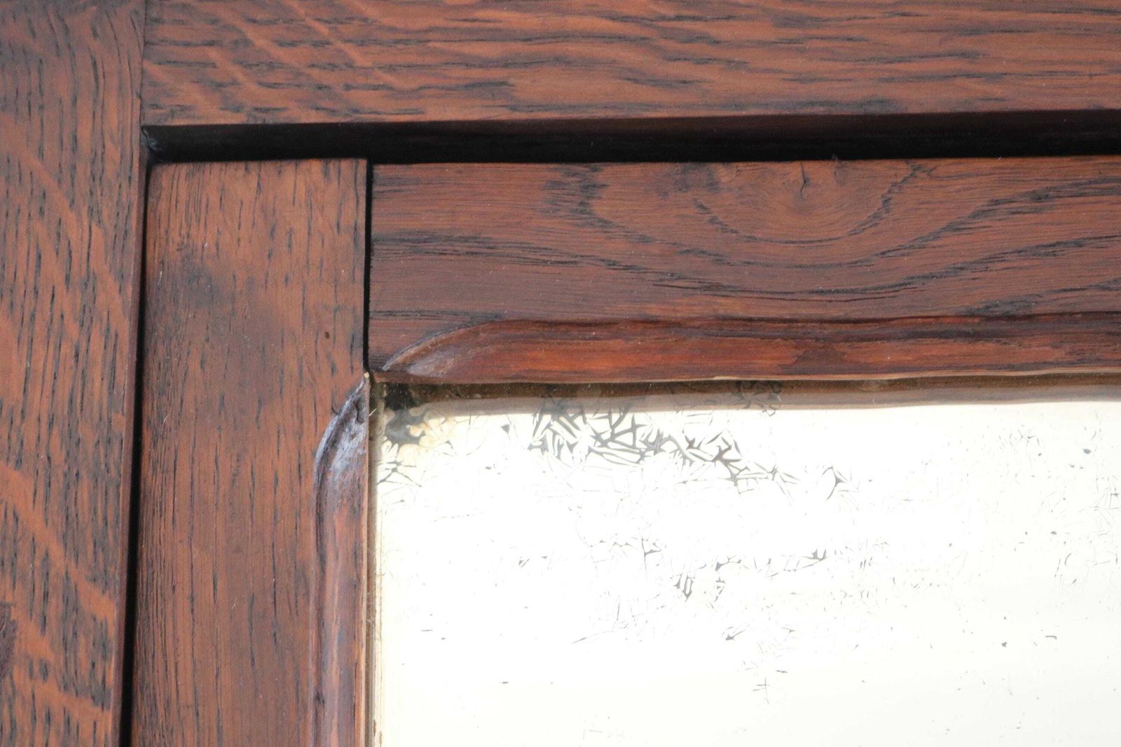 649.0 Antique Oak Mirror Wall Cabinet | Bathroom Storage | Hanging Or Freestanding photo