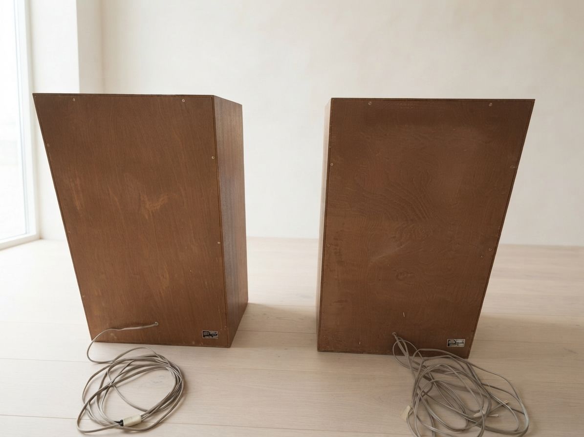 Pair Of Tesla Ars 825 Hi Fi Speakers, Vintage Wooden Cabinets, Czechoslovakia, 66 × 41 × 25 Cm photo vinterior