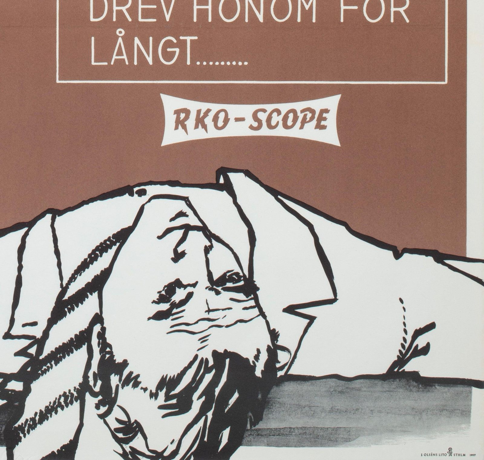 Affiche suédoise du film Death Of A Scoundrel, 1957 photo vintage