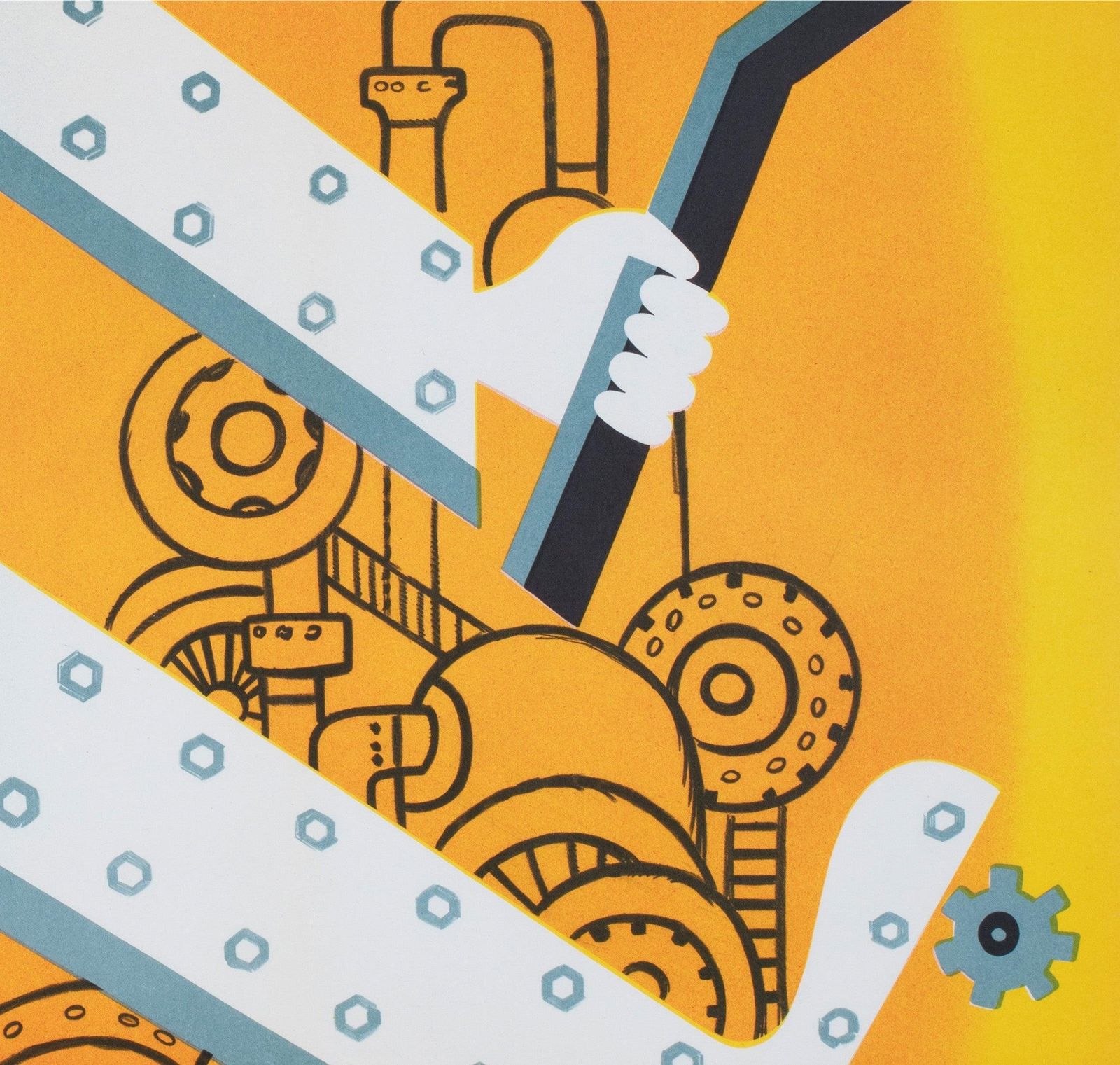 Affiche de cinéma suédoise Modern Times R1954, Léo Kouper photo vinterior