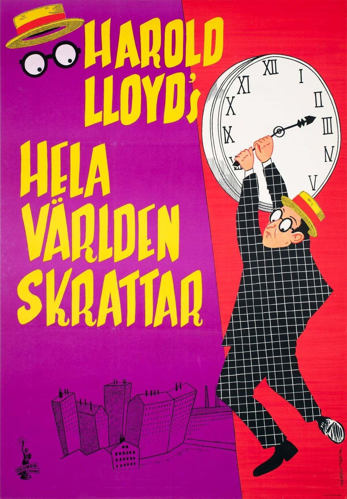 Harold Lloyd's World Of Comedy 1962 Zweedse Filmposter, Göte Näslund