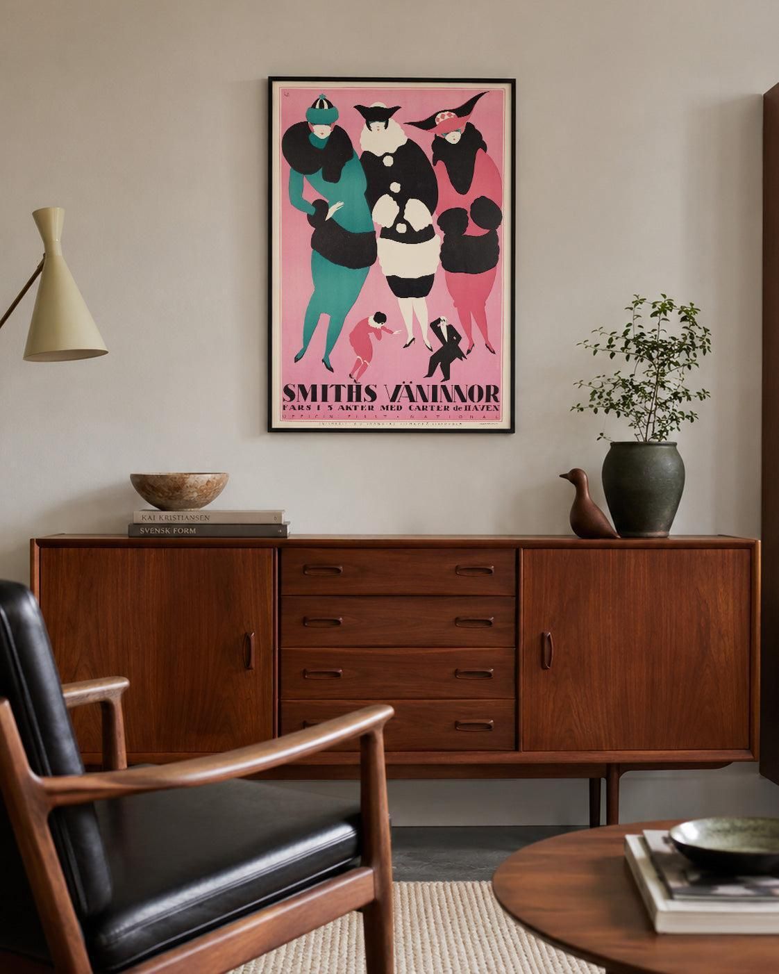 Affiche suédoise du film My Lady Friends, 1923 photo furniture