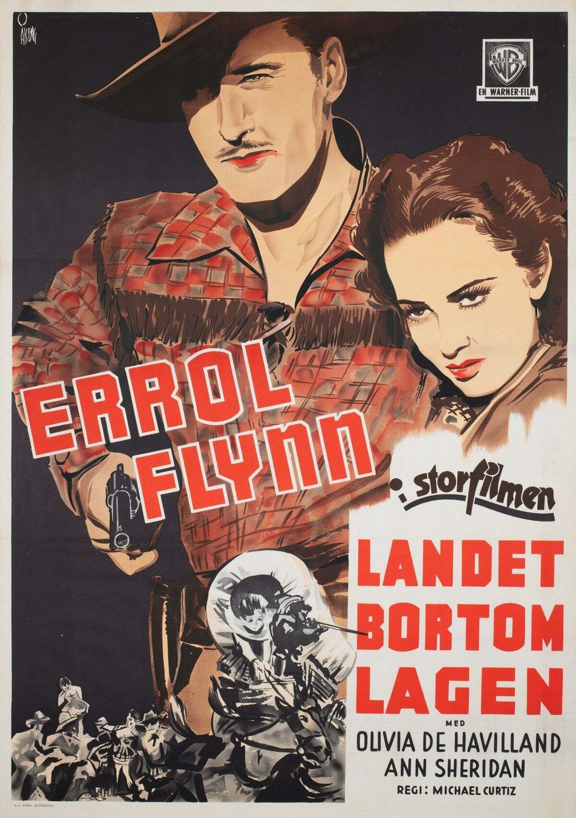 Dodge City 1939 Swedish Film Poster, Gösta åberg