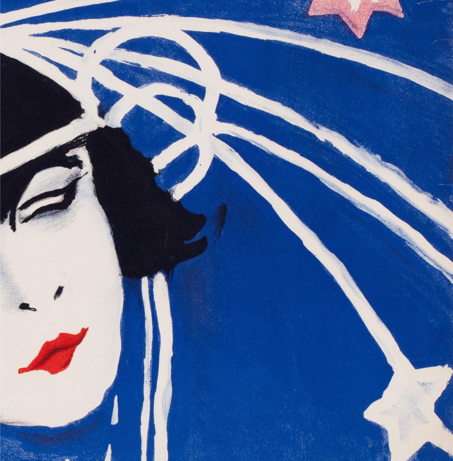 Affiche de cinéma suédoise Queen Of The Night, vers 1920, Rolf Bethge photo vinterior