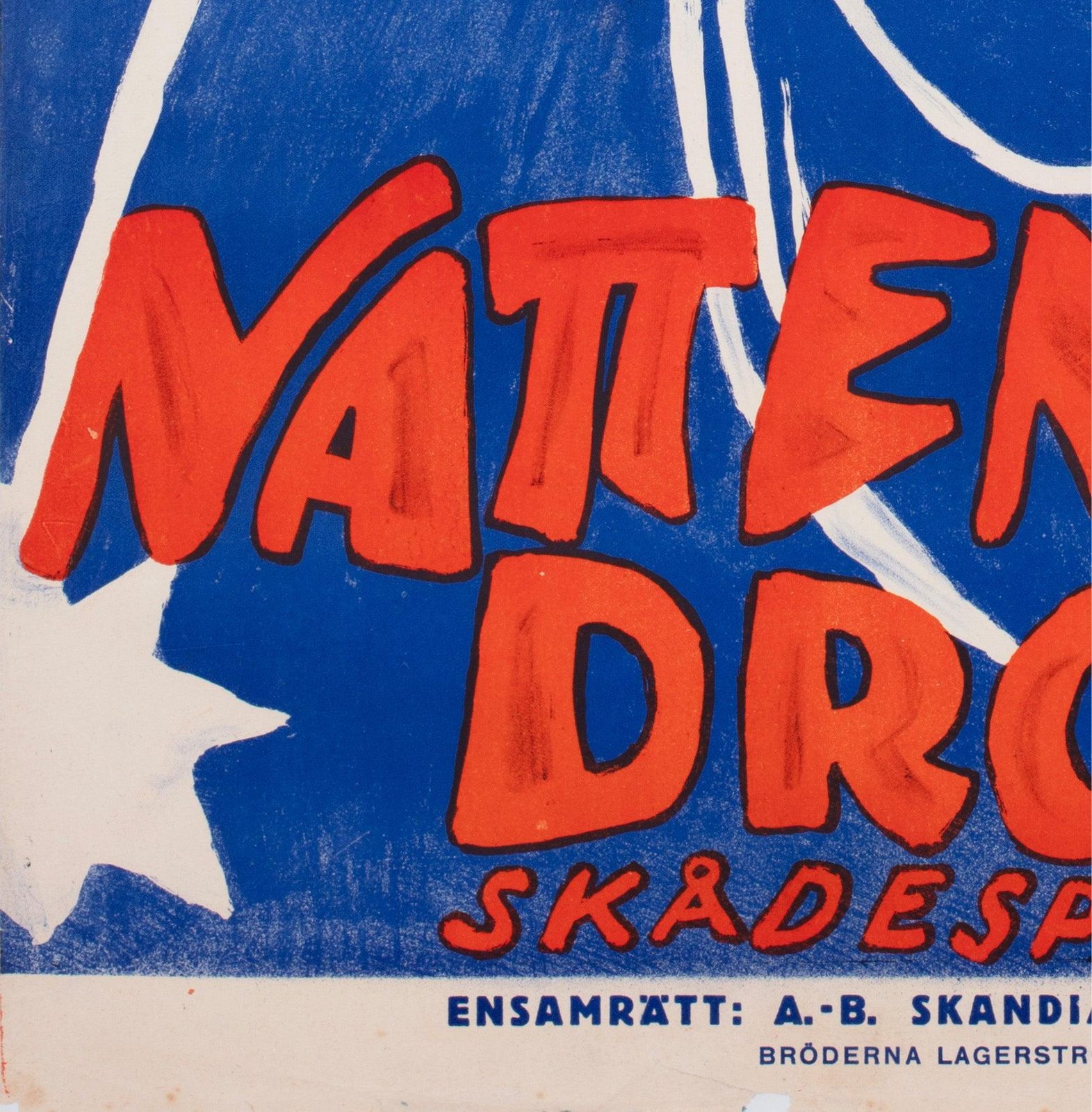 Affiche de cinéma suédoise Queen Of The Night, vers 1920, Rolf Bethge photo buy
