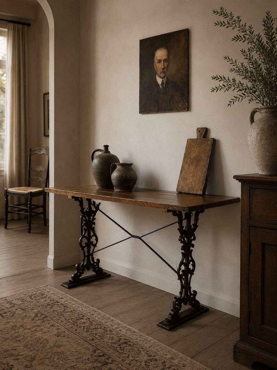Victorian Antique Cast Iron Table photo Furniture