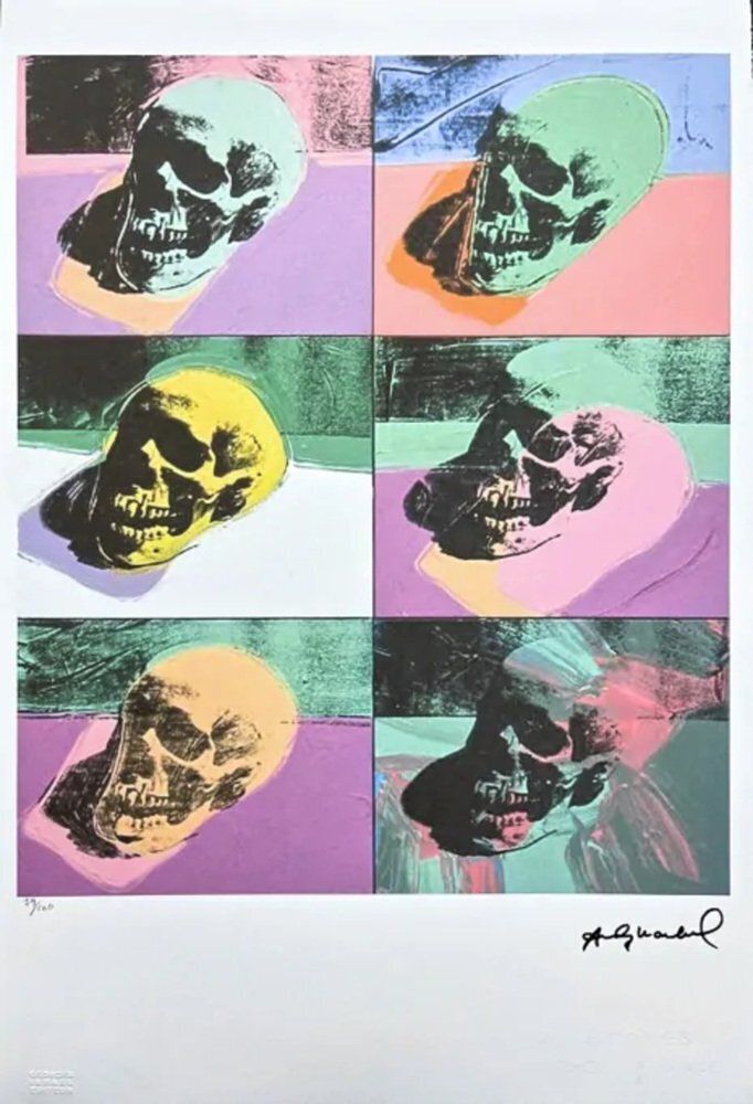 Naar Andy Warhol, 6x Skull, jaren 1980, print