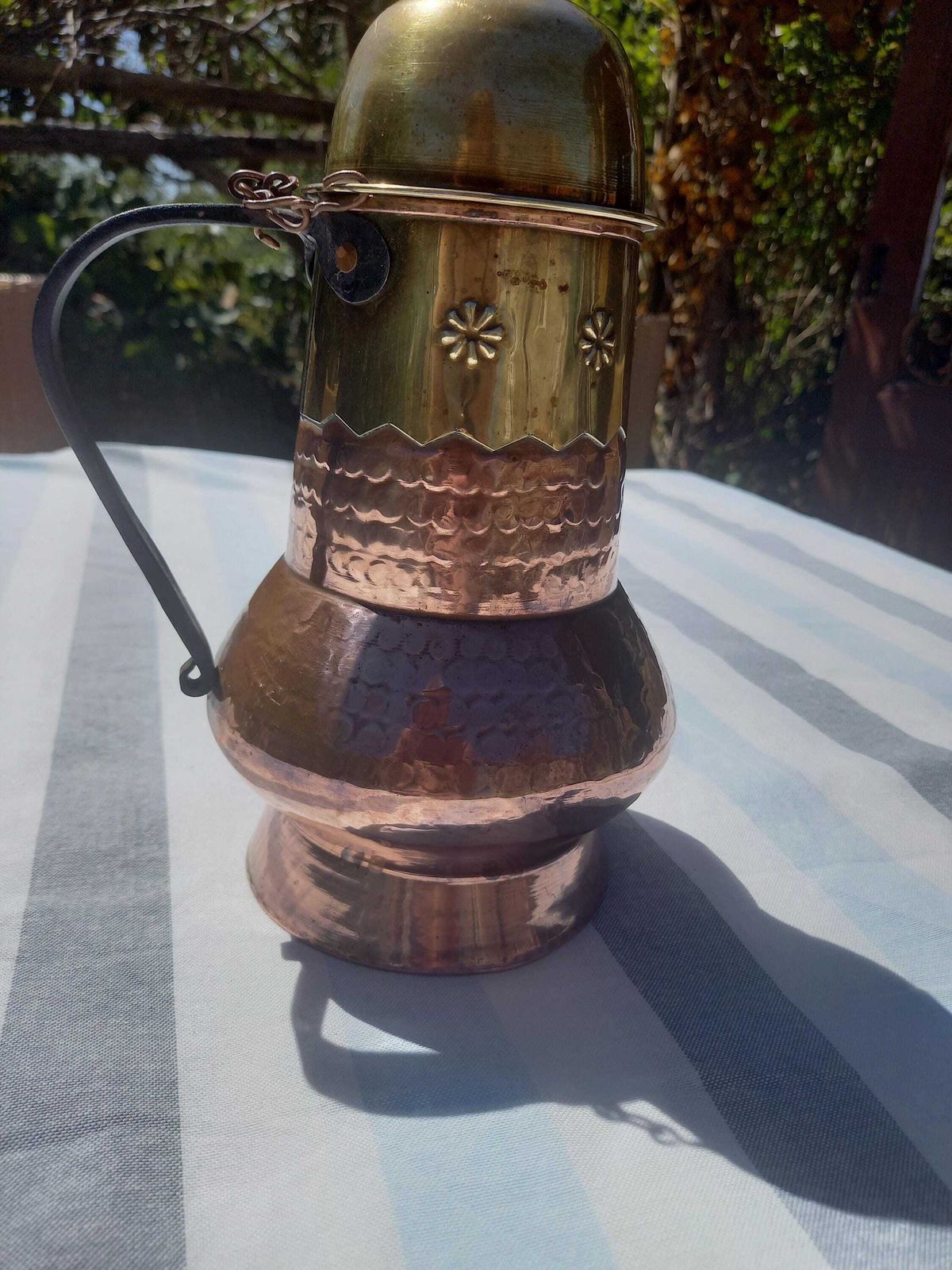 photo for sale Copper Jug Pitcher Vintage French With Lid / Cup