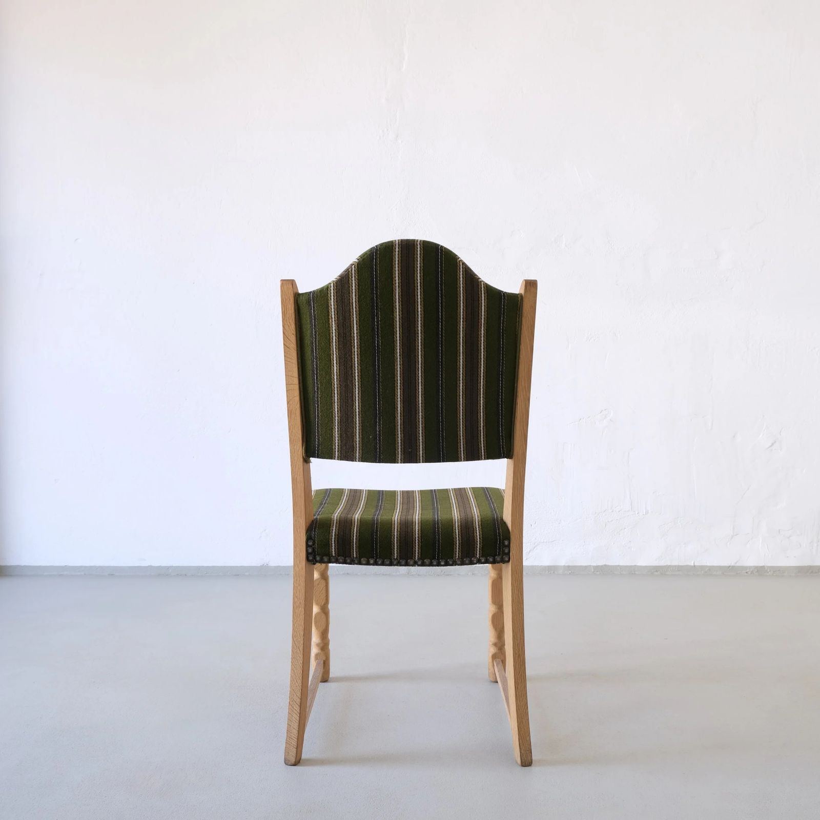 Henning Kjaernulf Carved Oak Dining Chairs | Set Of 6| Denmark | 1950s photo 2230.0