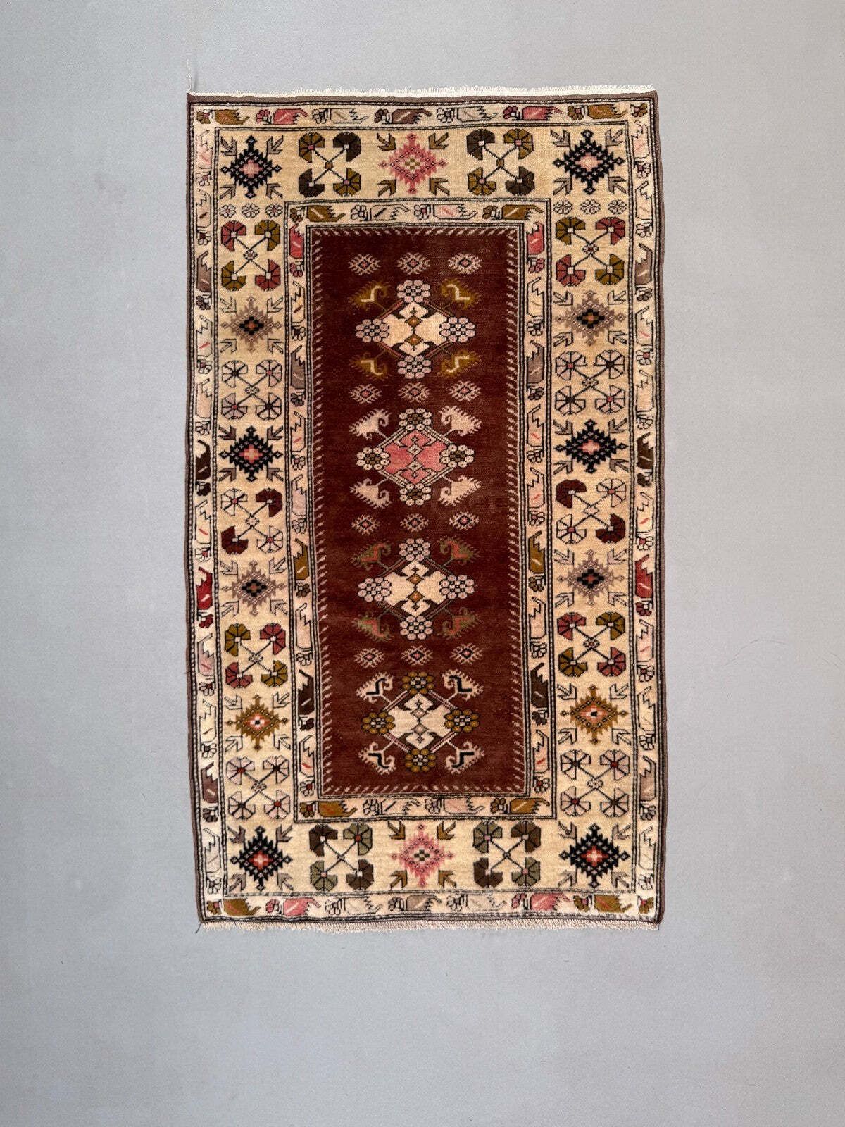 Turkish Milas Rug 116x200 Cm Handmade Vintage Carpet Ushak