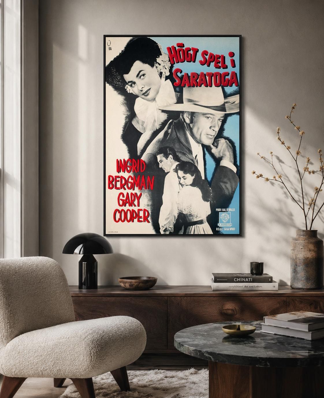 Saratoga Trunk 1946 Swedish Film Poster, Gösta åberg photo furniture