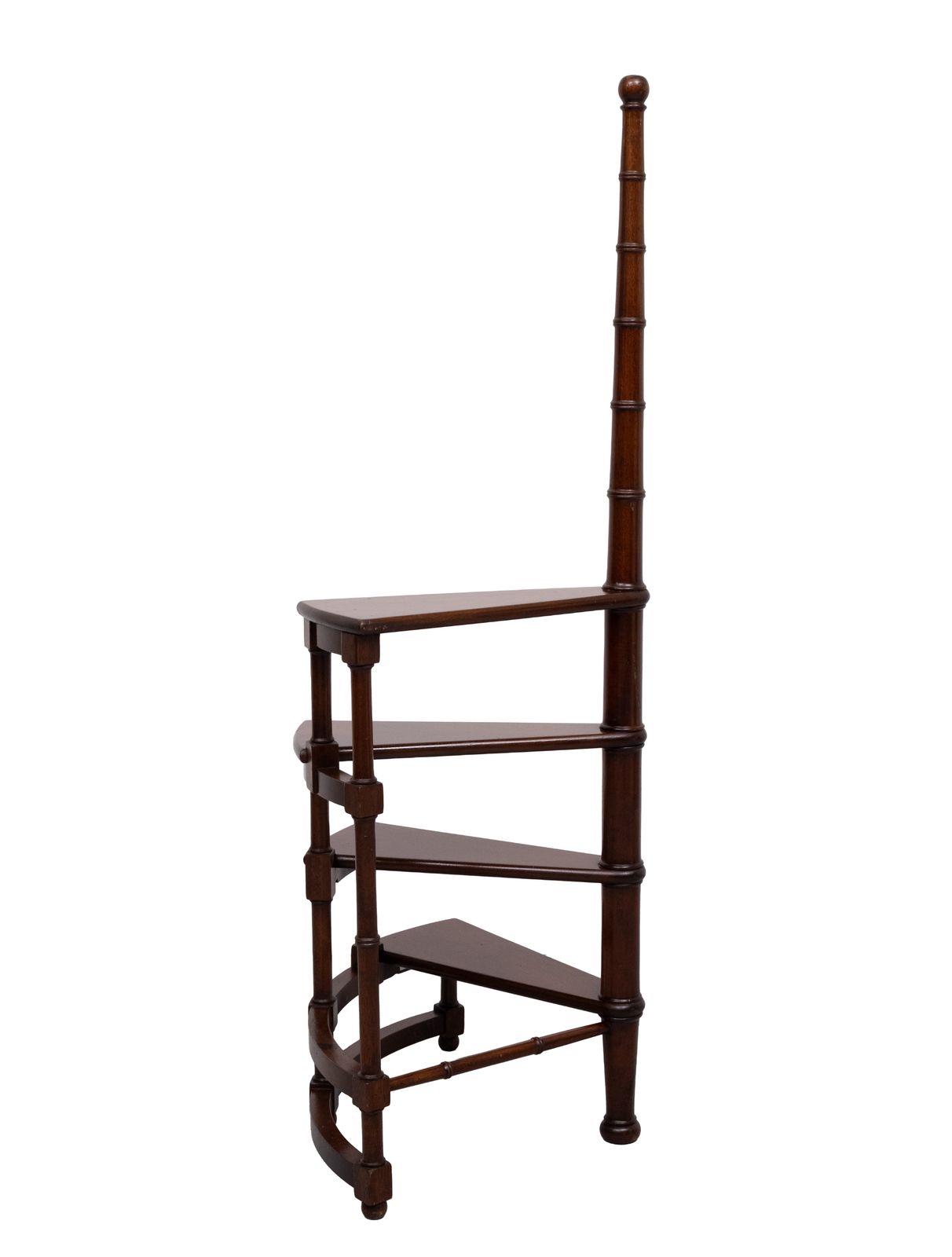 photo furniture Arthur Brett And Sons Mahogany Library Steps England 1930s
