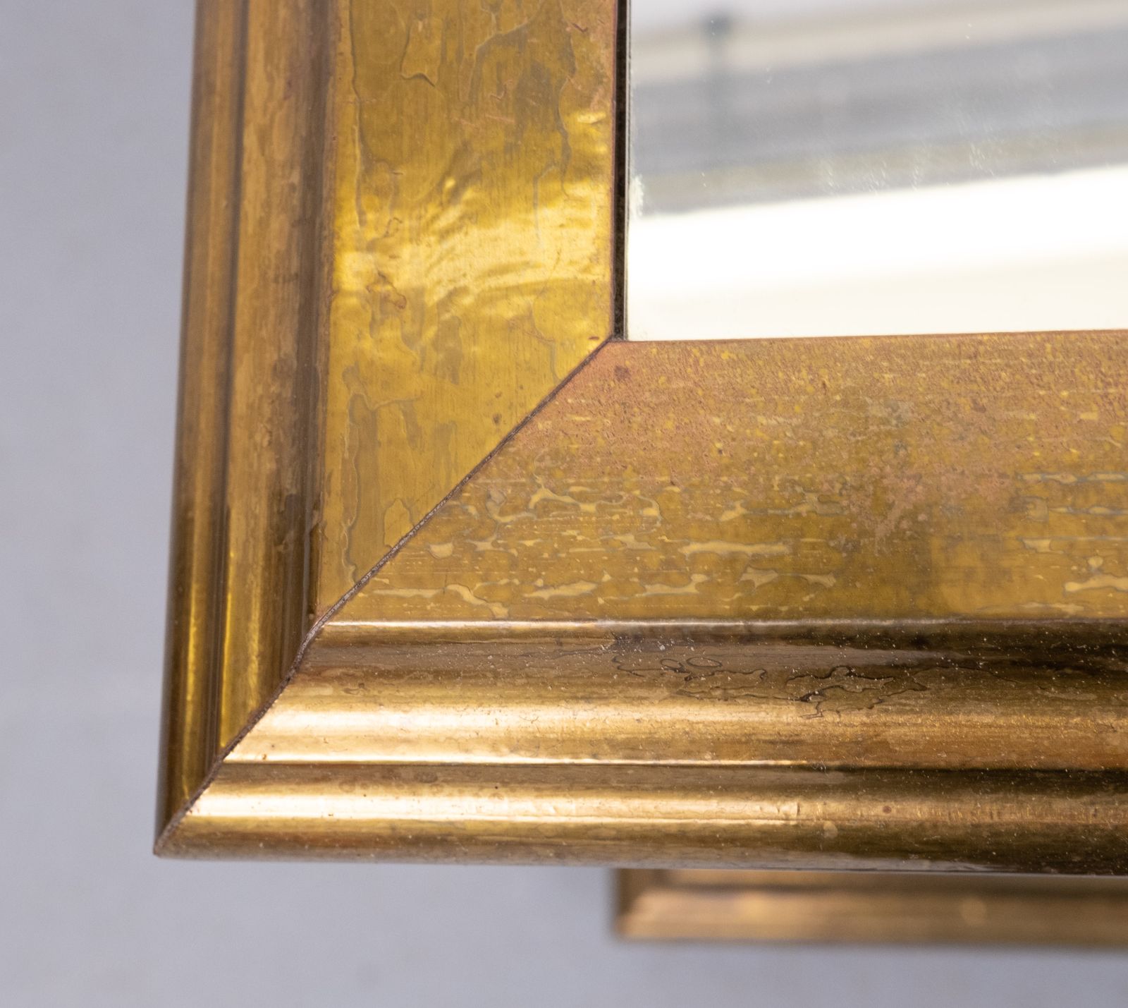 Klassieke serveertafel met spiegelbladen, messing, Hollywood Regency, jaren 1970, Frankrijk photo buy