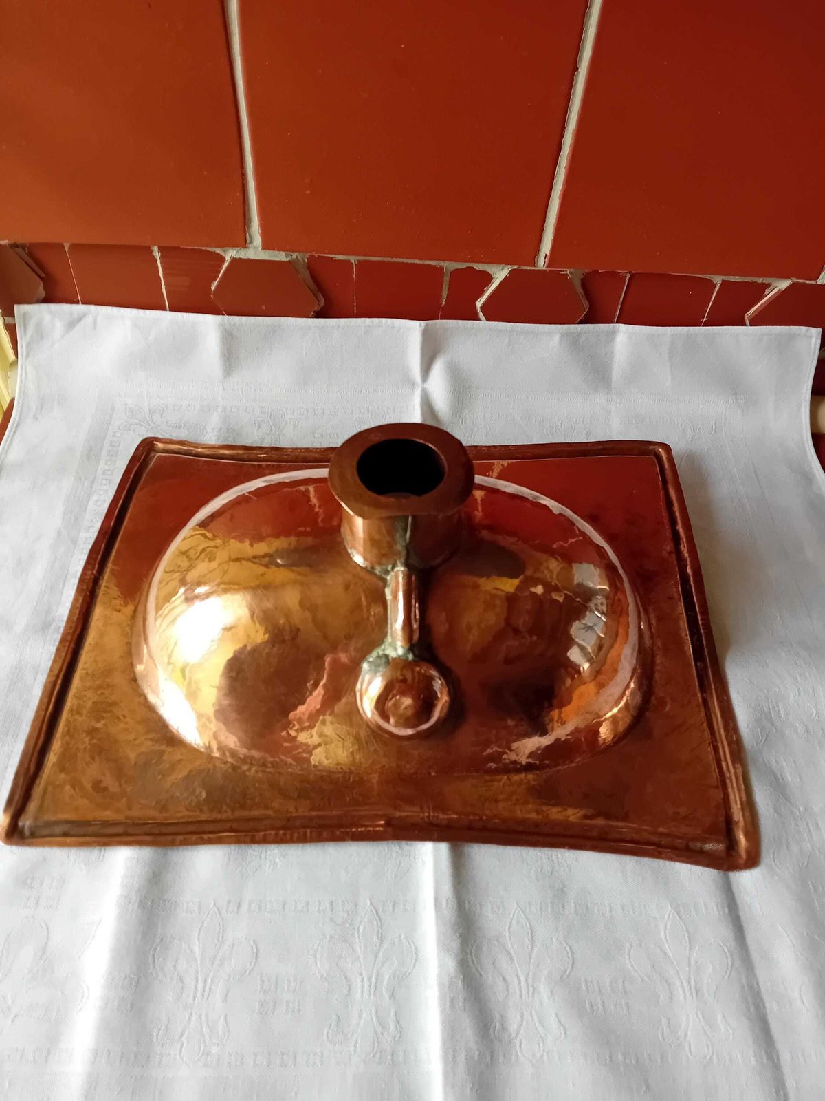 Vasque et porte-savon en cuivre, pour petits espaces photo Décoration