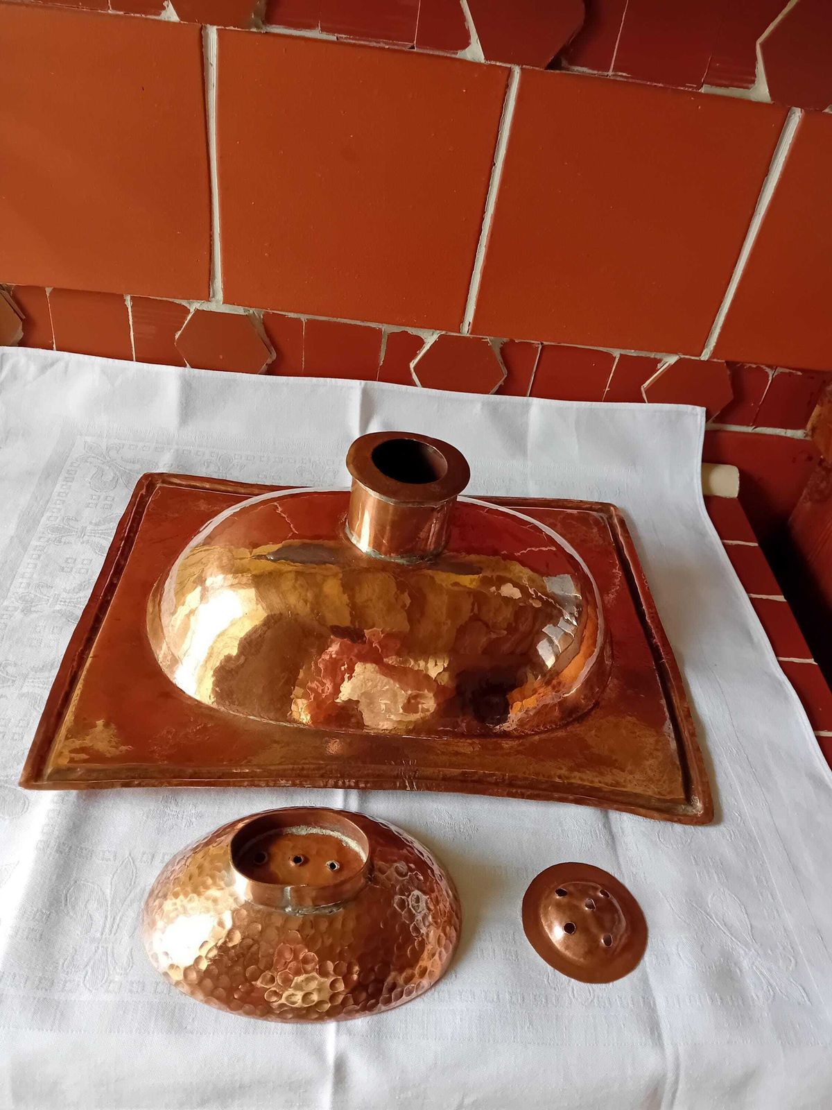 Vasque et porte-savon en cuivre, pour petits espaces photo vinterior