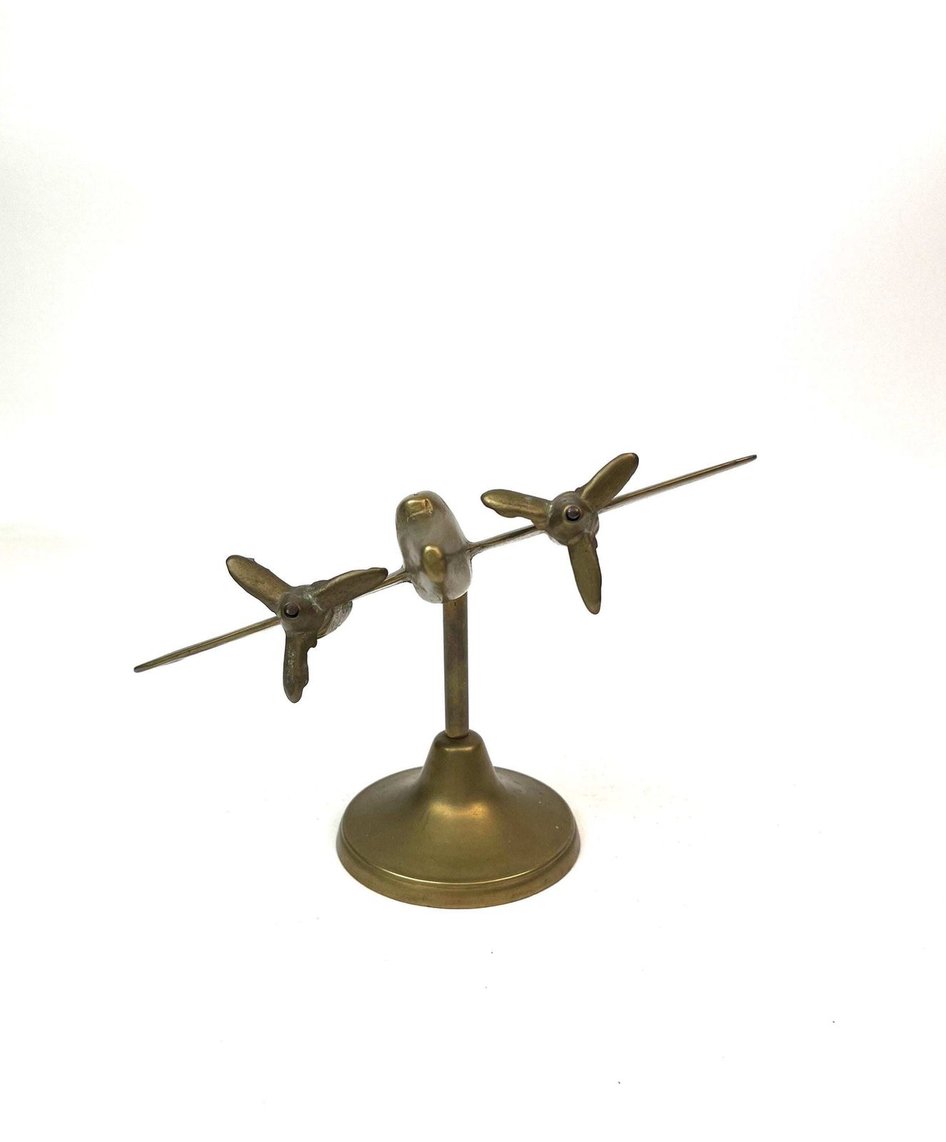 Sculpture d'avion de bureau Art Déco Bauhaus en bronze coulé, Allemagne, 1930 photo Décoration