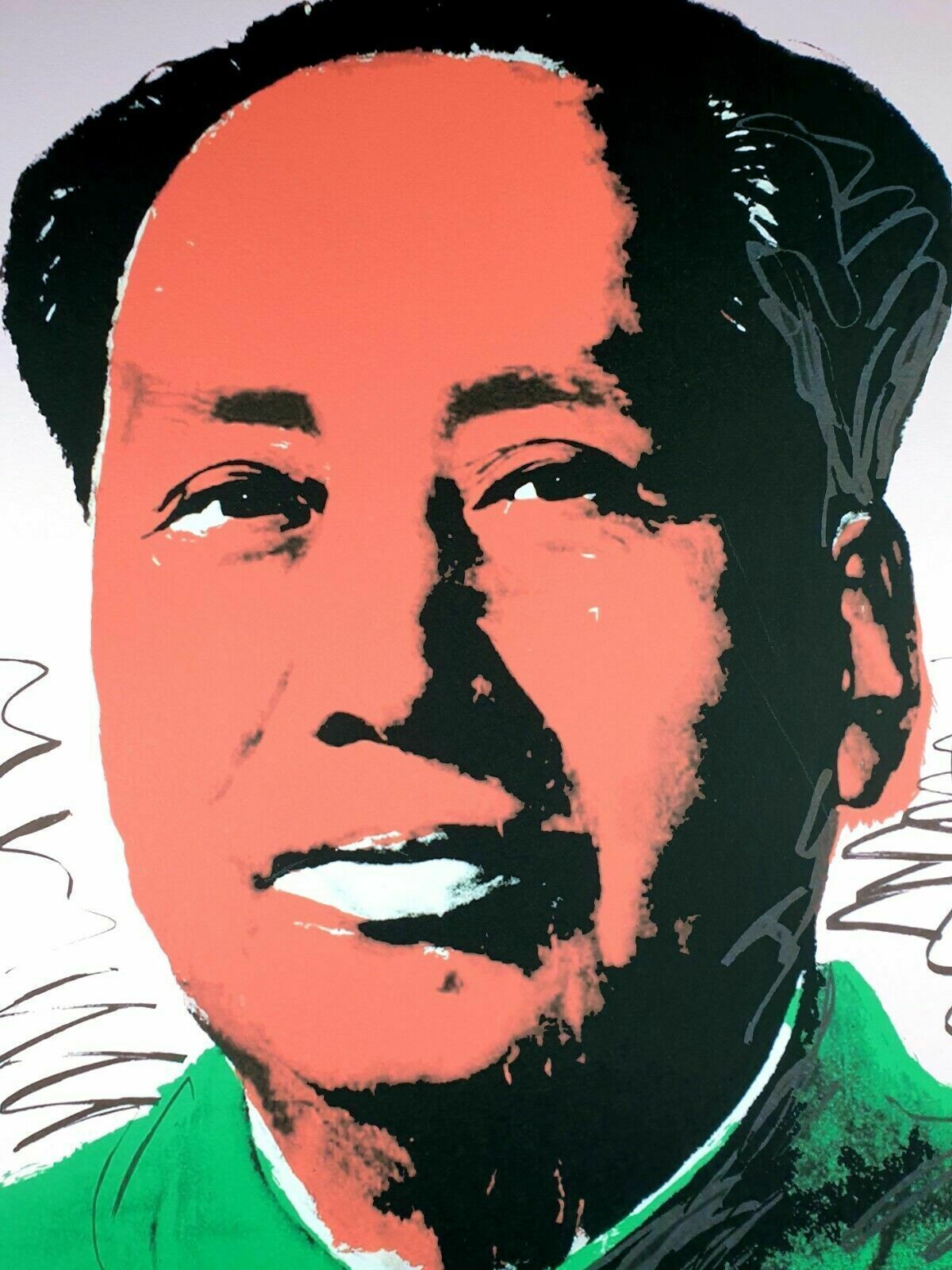 Andy Warhol, Mao Tse Tung, plaatsignering lithografie photo furniture