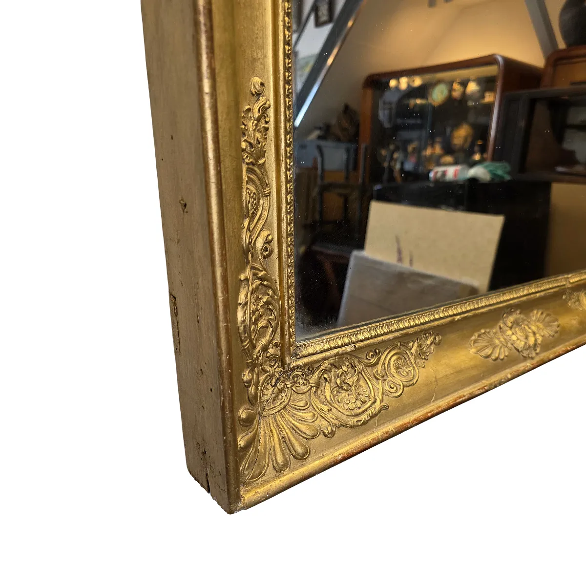 Antieke Franse vergulde spiegel, begin 19e eeuw photo furniture