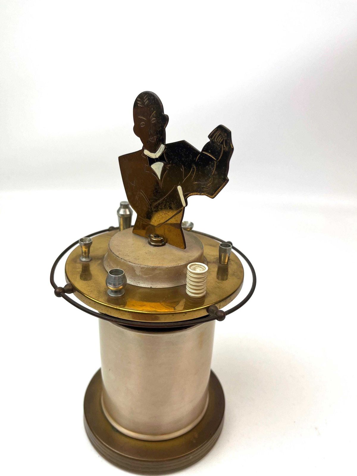 Very Rare Bauhaus Art Deco Machine Age Bartender Cigarette Dispenser 1930 photo 538.0