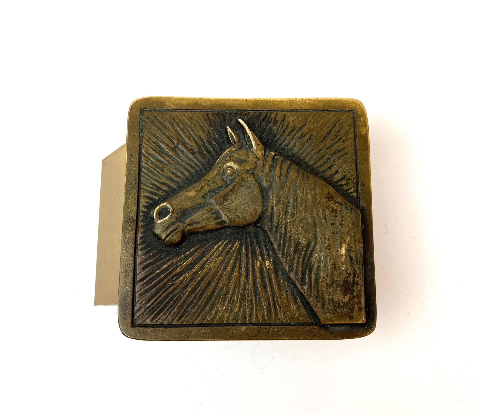 Very Rare Mid Century Solid Bronze Cast Horse Head Equestrian Door Handle Germany 1960