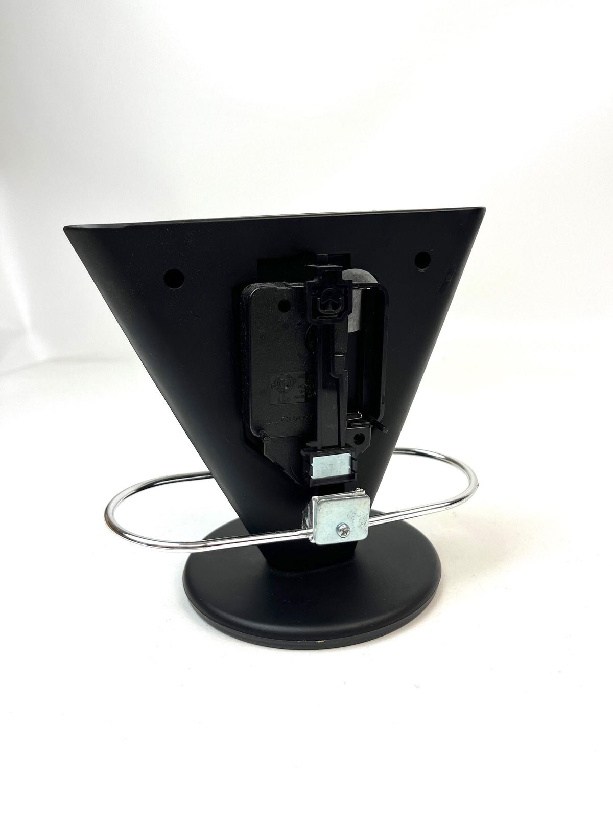 Stunning Mid Century 80s Postmodern Triangle Pendulum Desk Clock photo 308.0