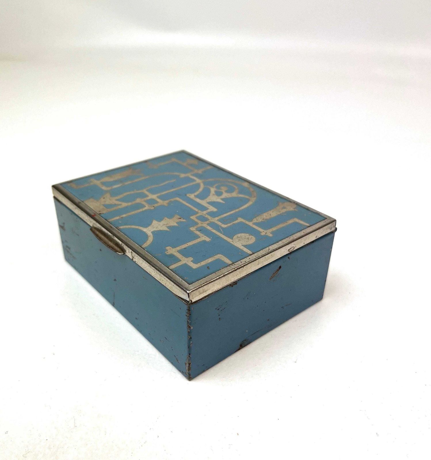 Rare Art Deco Bauhaus Suprematism Enamel Jewelry Box Germany 1925 Ruppel Brandt Age photo for sale