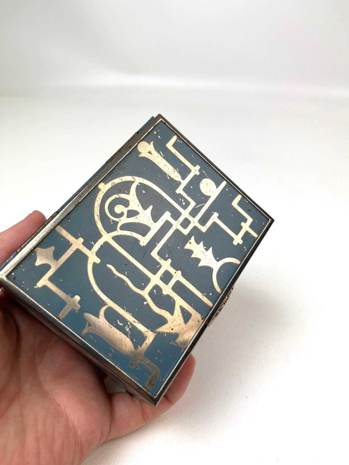 Rare Art Deco Bauhaus Suprematism Enamel Jewelry Box Germany 1925 Ruppel Brandt Age photo 323.0