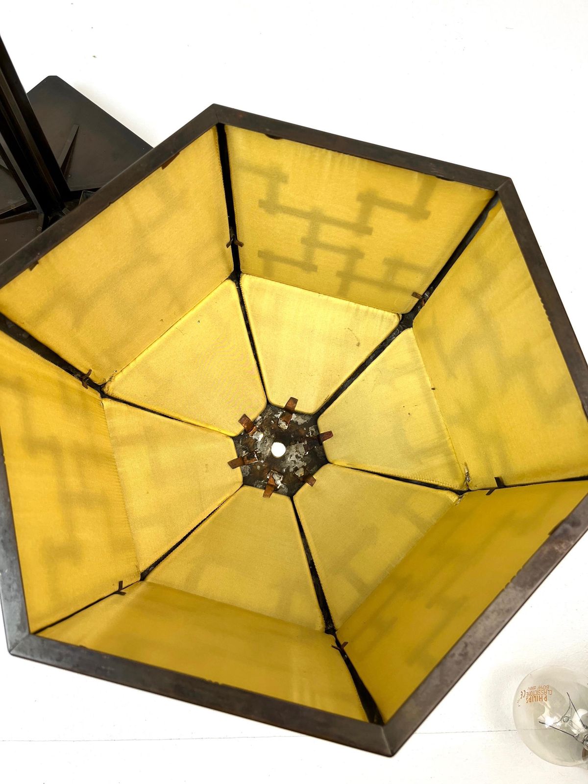 1293.0 Grote Avantgarde Bauhaus Cubistische Bureaulamp Art Deco Duitsland ca. 1925 photo