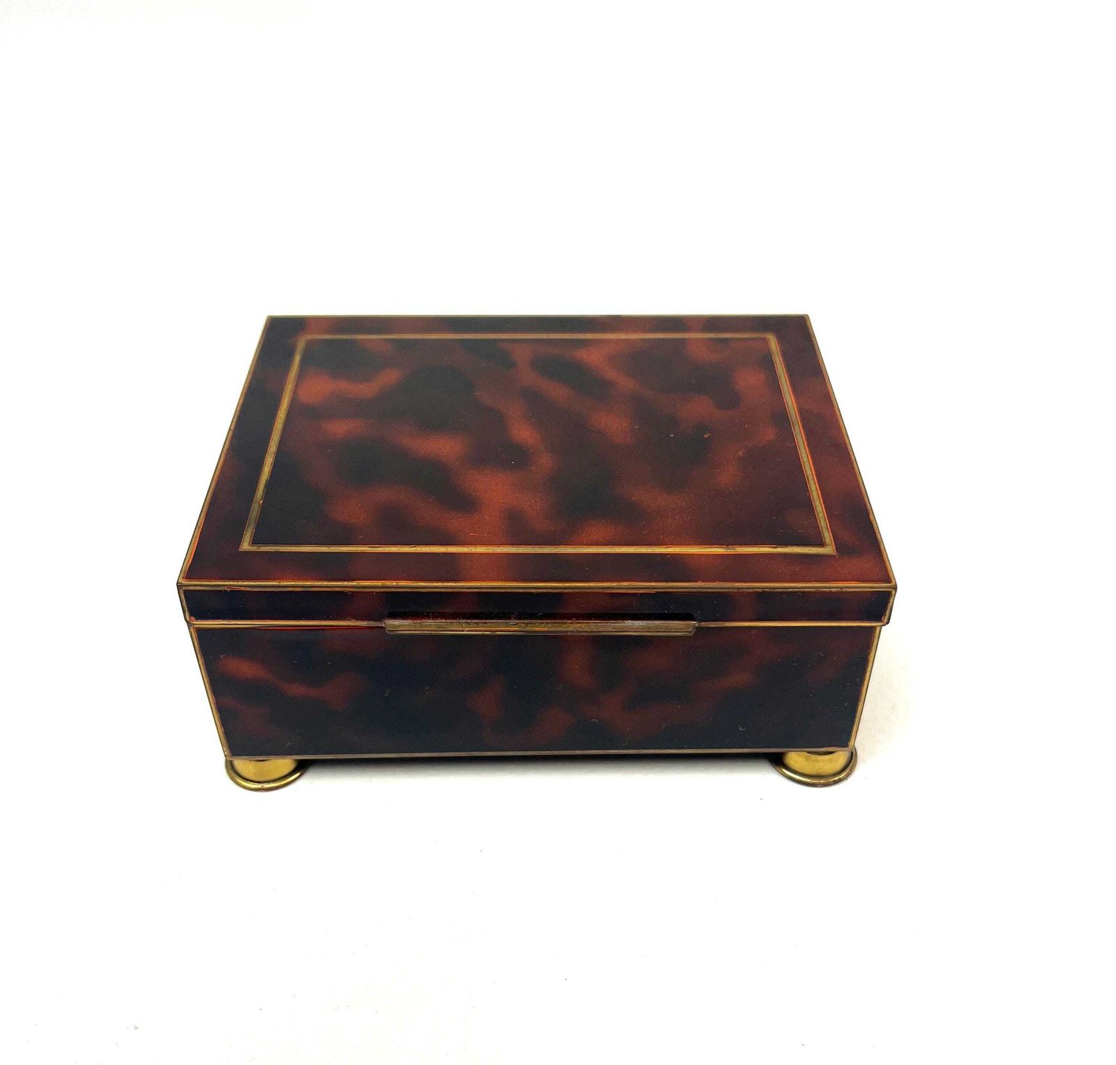 Zeer zeldzame emaille sieradendoos, Bauhaus art deco, Duitsland 1930 photo Woonaccessoires