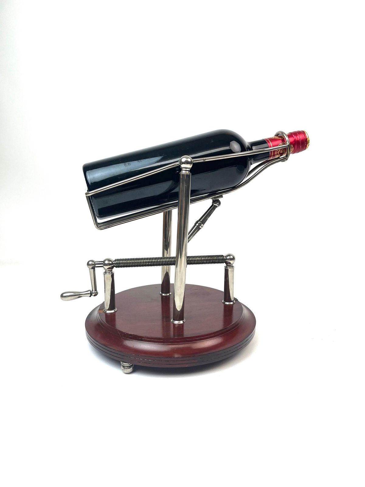 Stunning Antique Art Deco Mechanical Wine Cradle Decanter Home Bar photo for sale